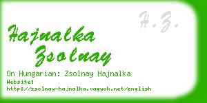 hajnalka zsolnay business card